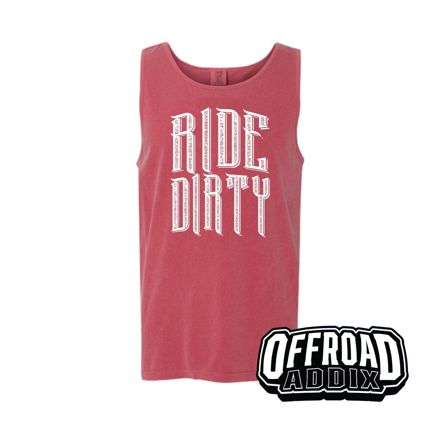 Comfort Color Tank Top Ride Dirty - Crimson