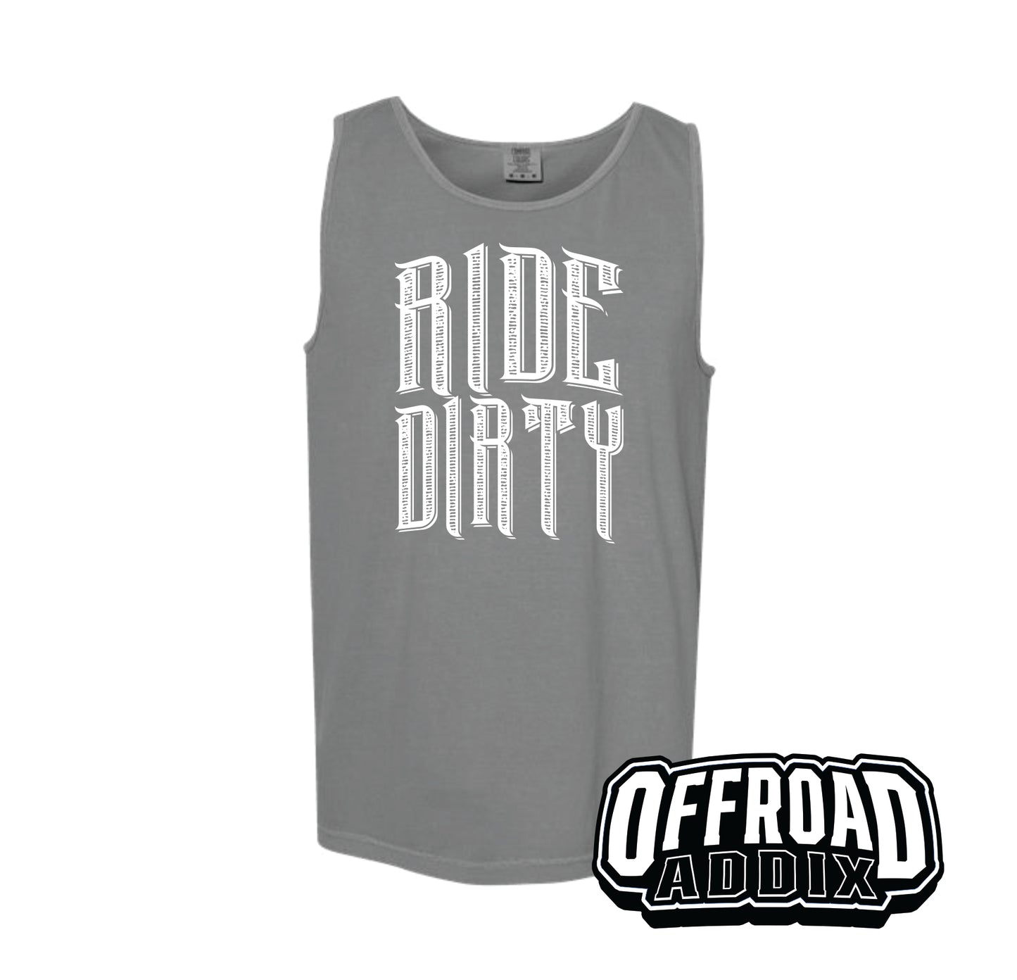 Comfort Color Tank Top Ride Dirty - Grey