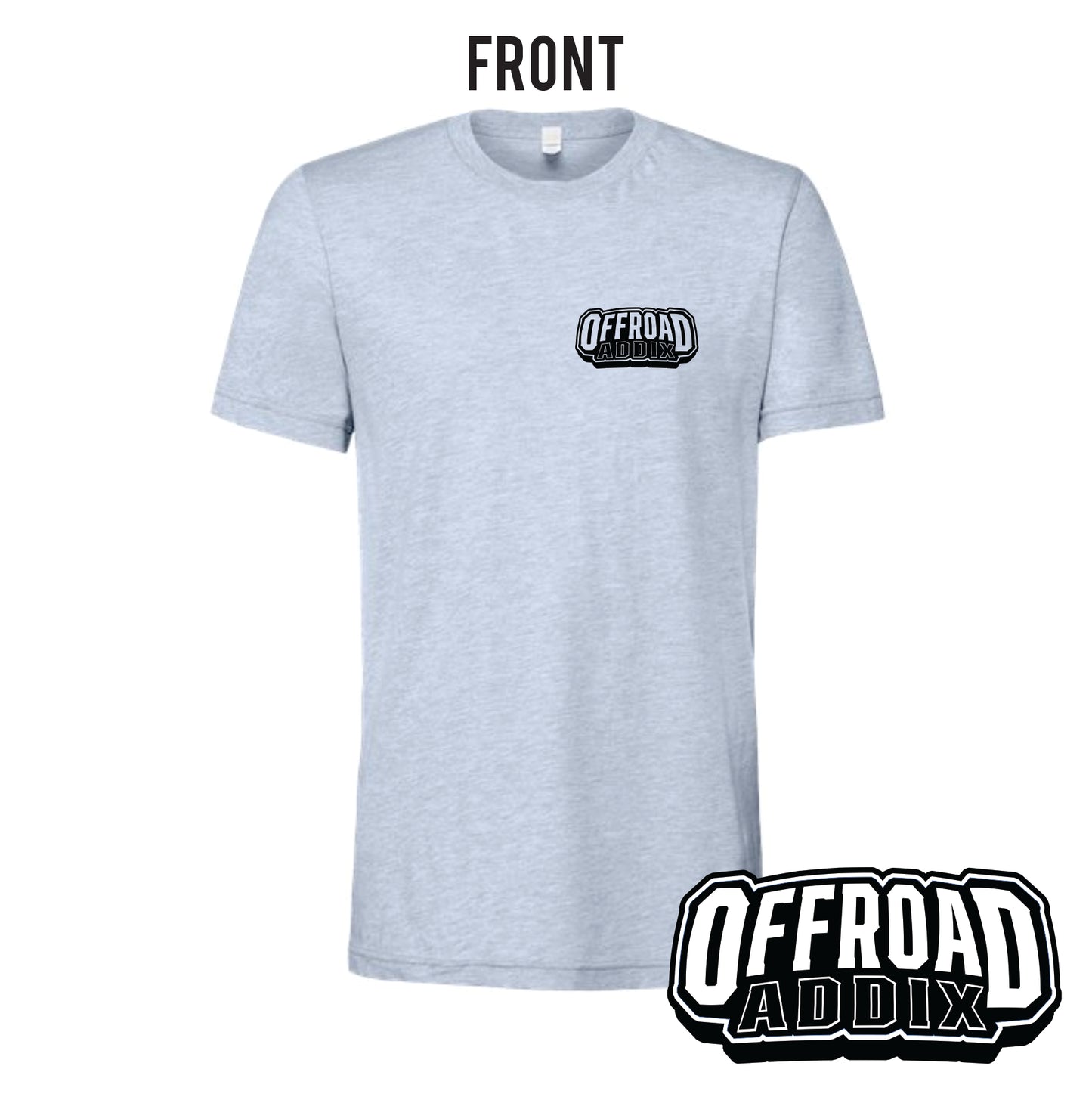 Bella Canvas Tee, OG Ride Dirty - Heather Prism Blue
