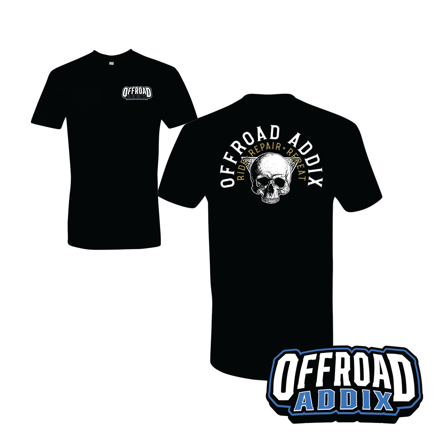Short Sleeve Skull Tee - Black