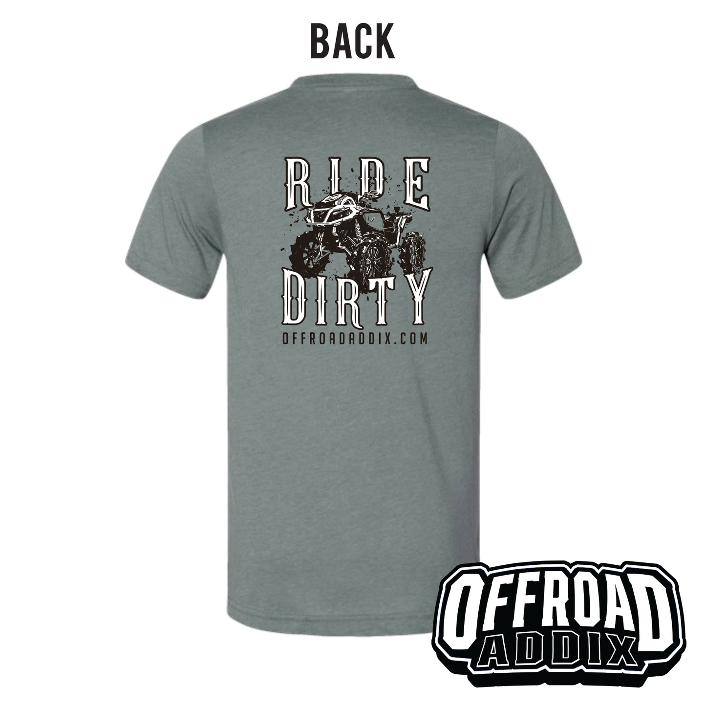 Bella Canvas Tee, OG Ride Dirty - Heather Blue Storm
