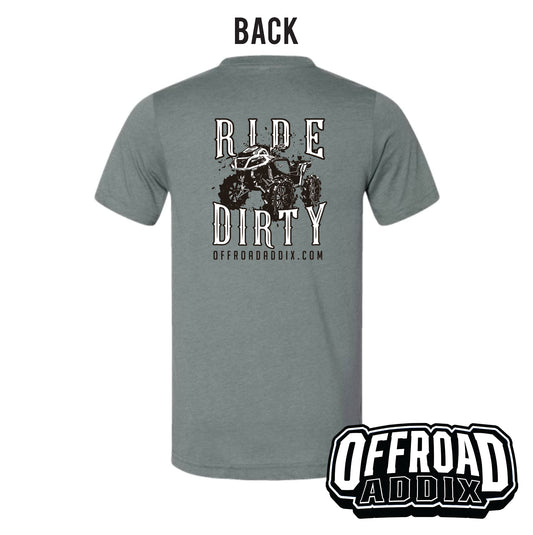 Bella Canvas Tee, OG Ride Dirty - Heather Blue Storm
