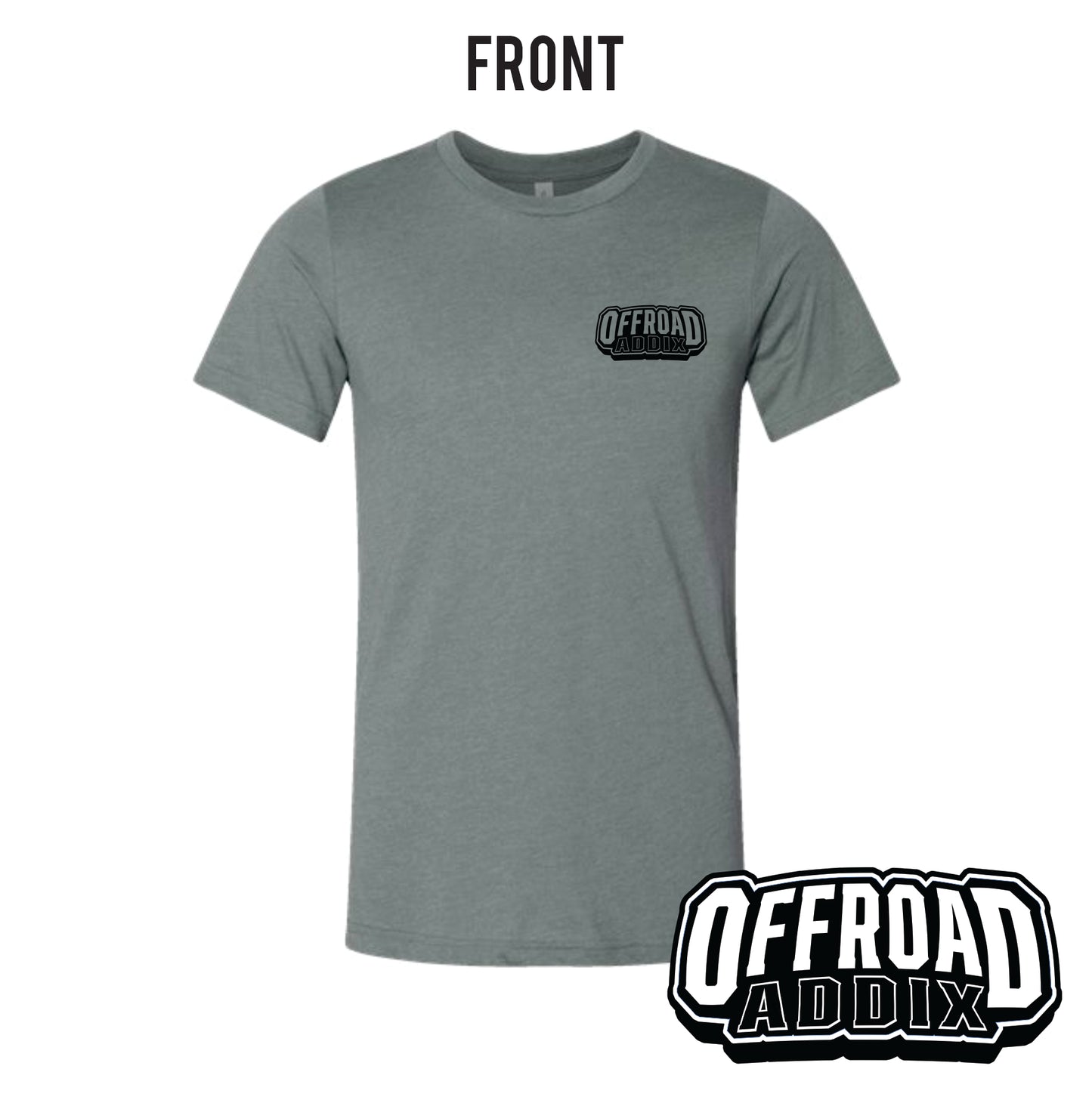 Bella Canvas Tee, Jeep Ride Dirty - Heather Blue Slate