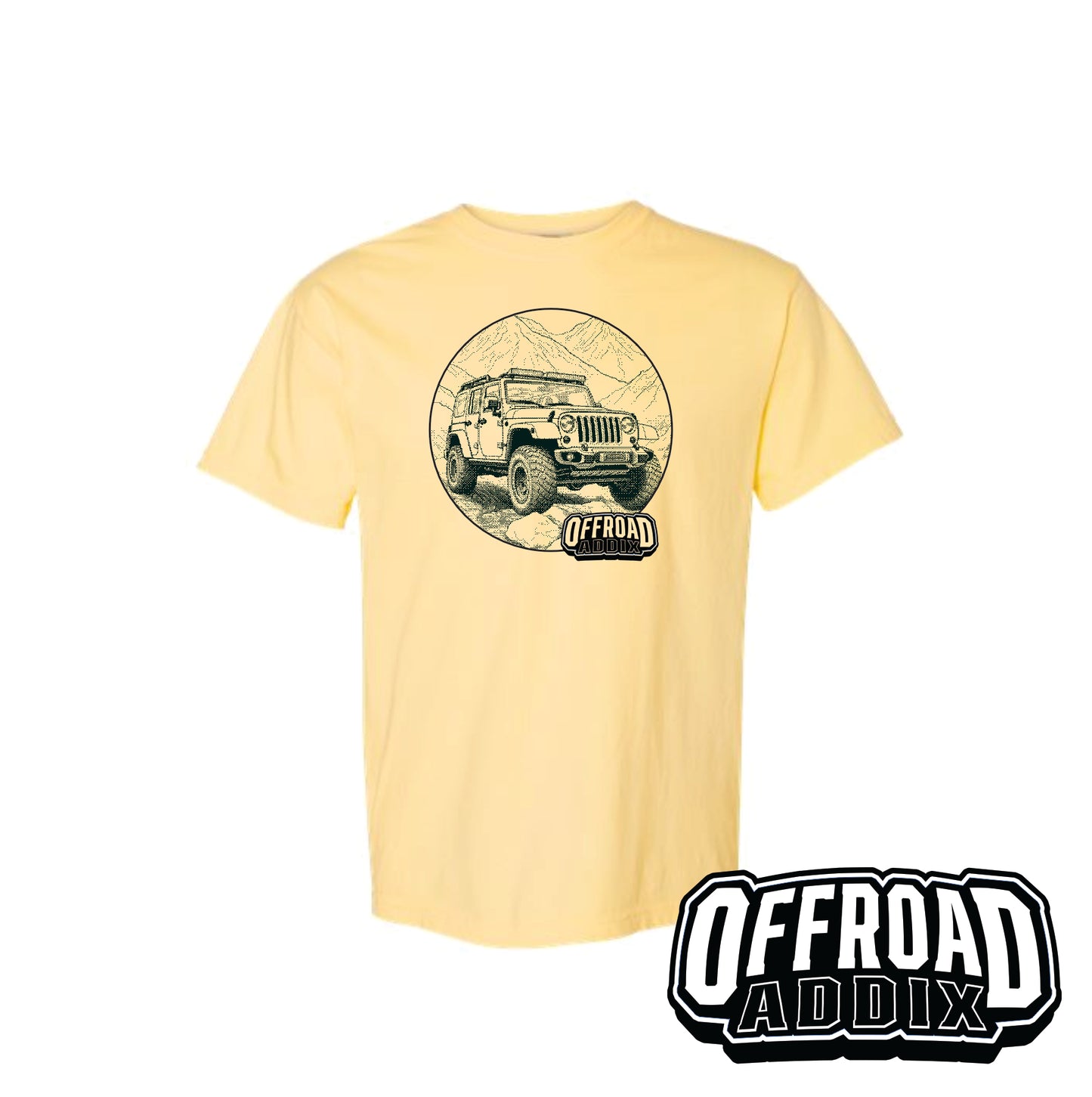 Comfort Color Tee, Jeep Circle - Butter