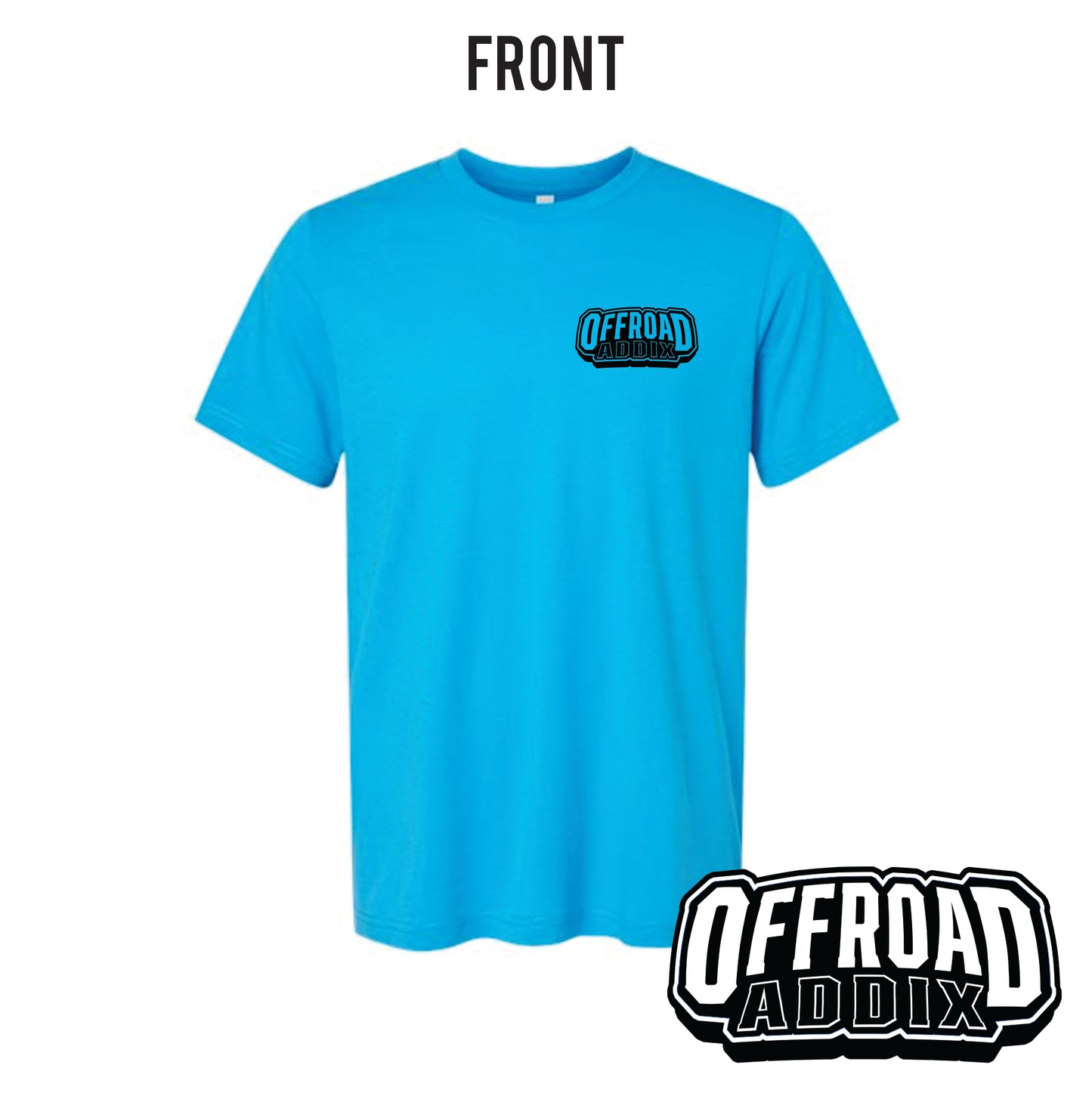 Bella Canvas Tee, Ride Dirty 2 - Neon Blue