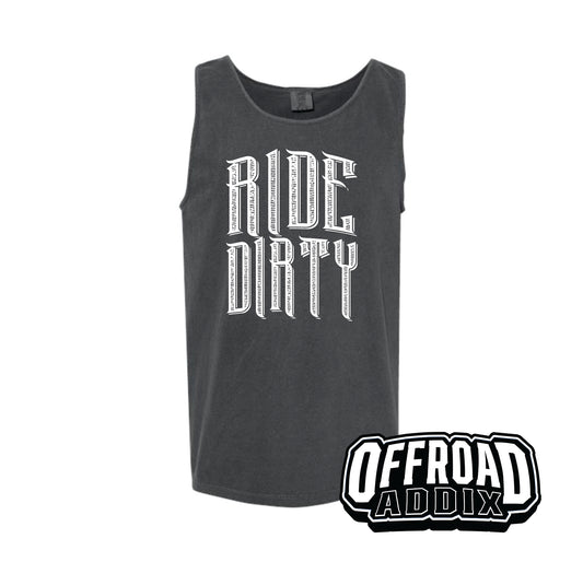 Comfort Color Tank Top Ride Dirty  - Pepper