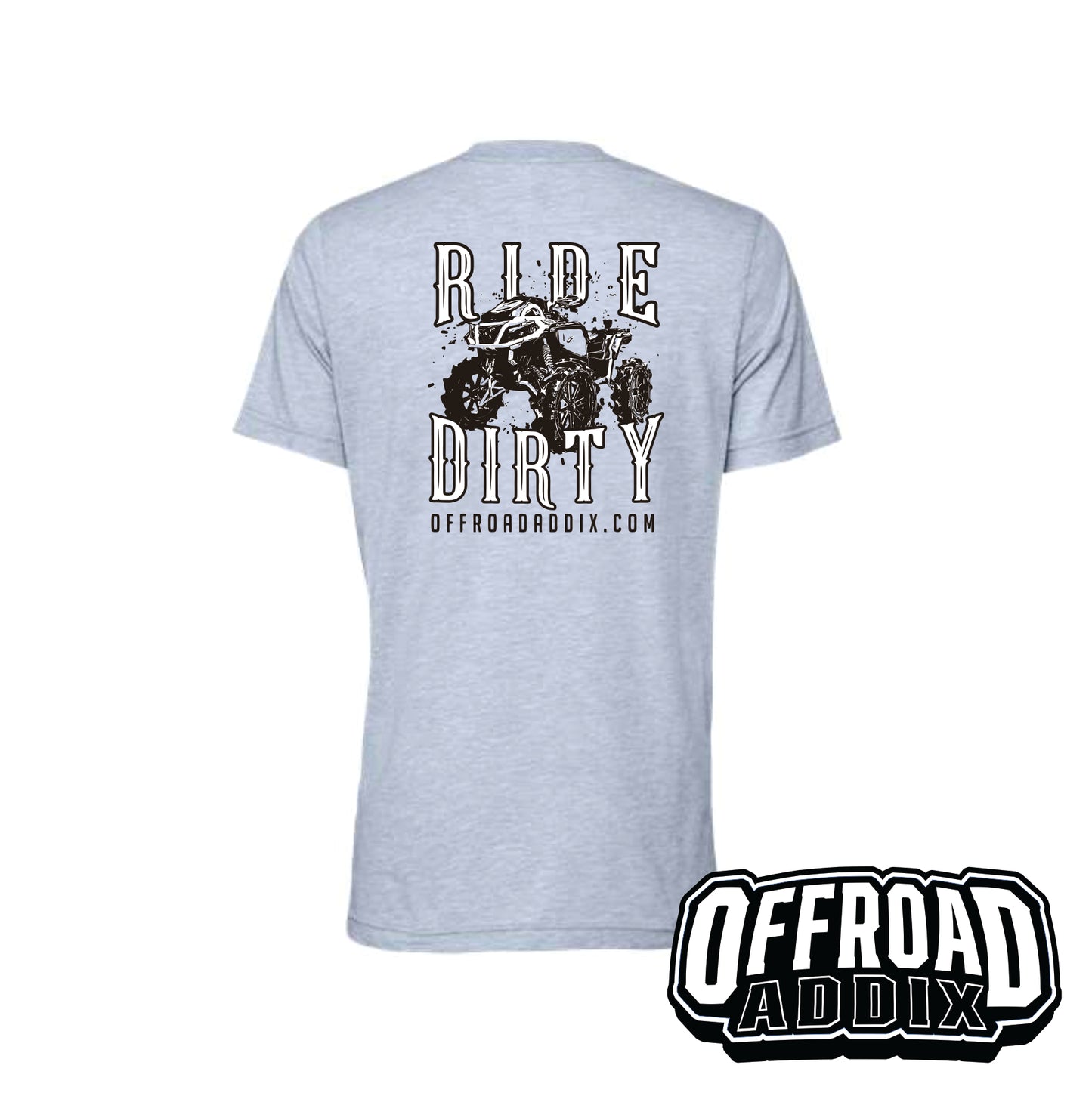Bella Canvas Tee, OG Ride Dirty - Heather Prism Blue