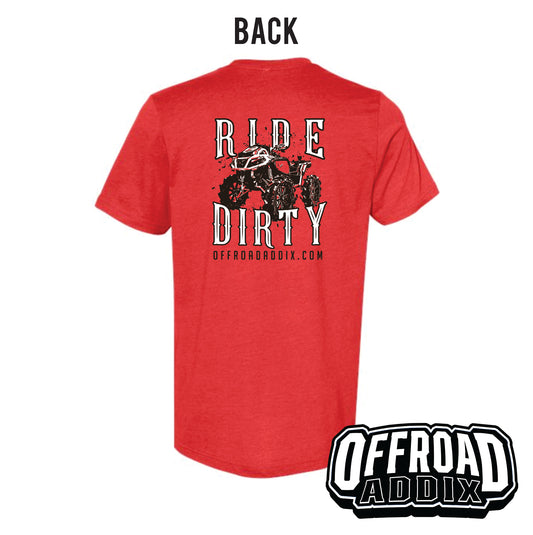Bella Canvas Tee, OG Ride Dirty - Heather Red