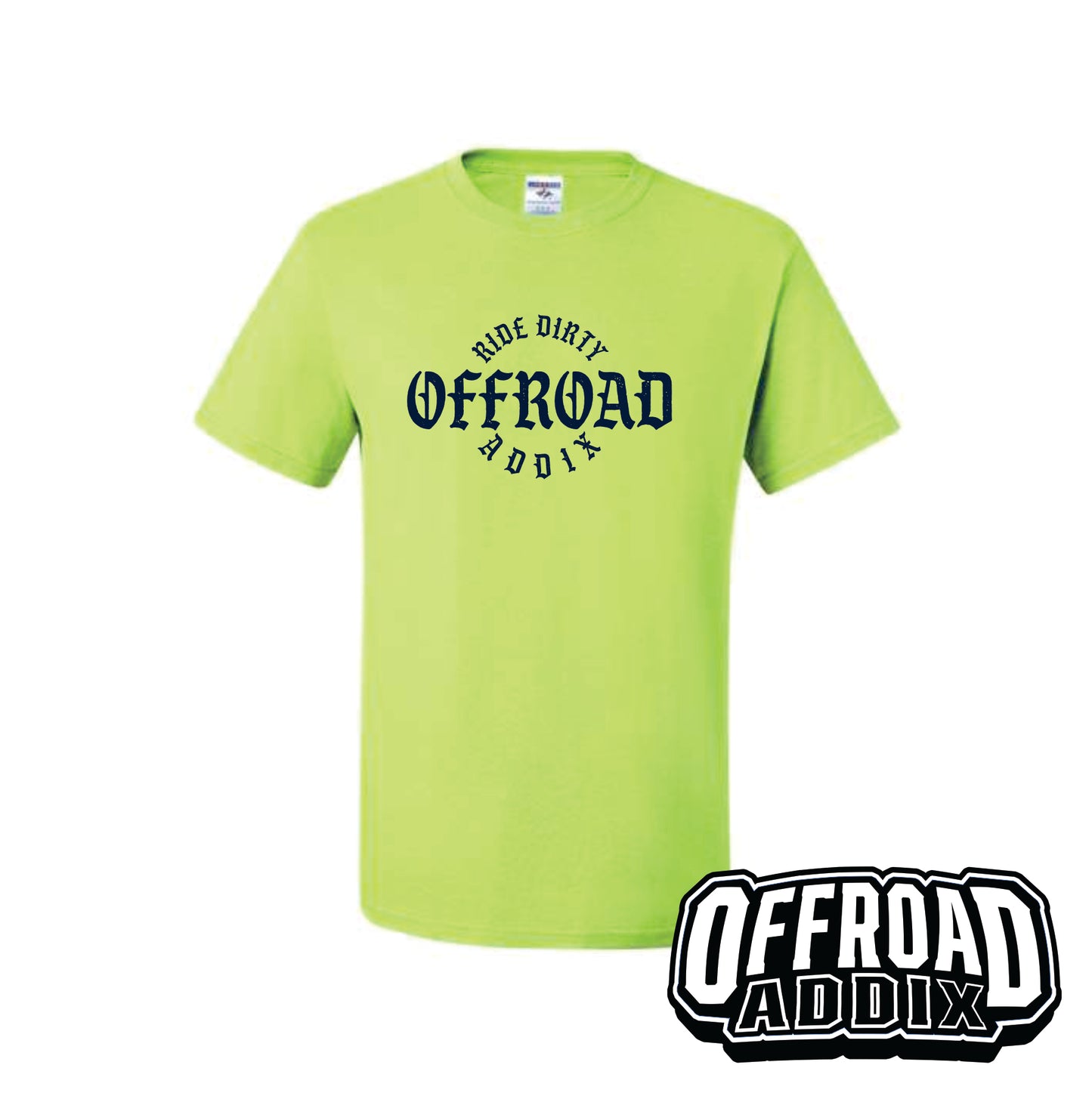 Short Sleeve Tee, Offroad Addix Cir - Safety Green