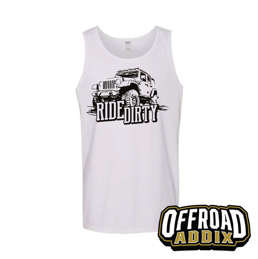 Tank Top Jeep Ride Dirty - White