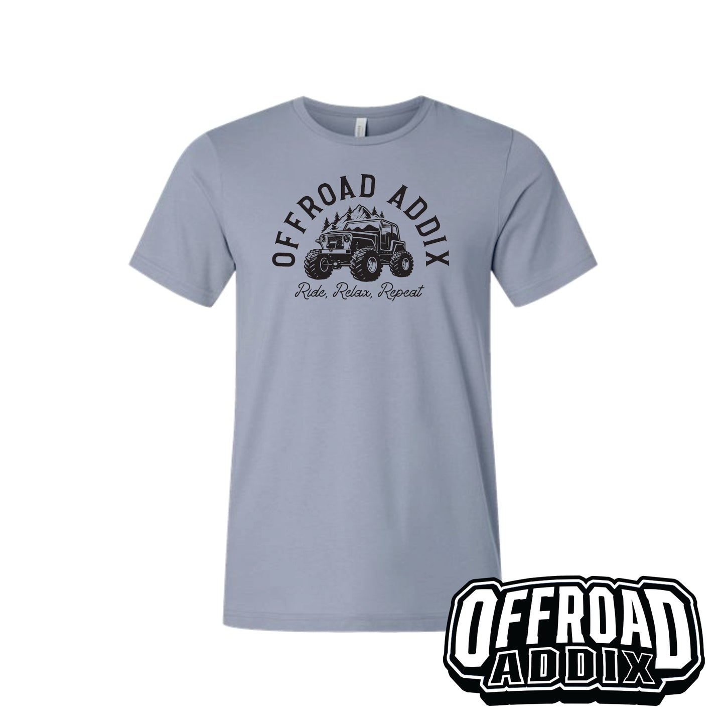 S/S Tee Ride, Relax, Repeat - Vintage Denim