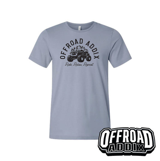 S/S Tee Ride, Relax, Repeat - Vintage Denim